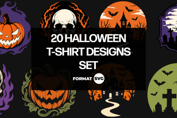 20 Halloween SVG Graphics for T-Shirt Designs