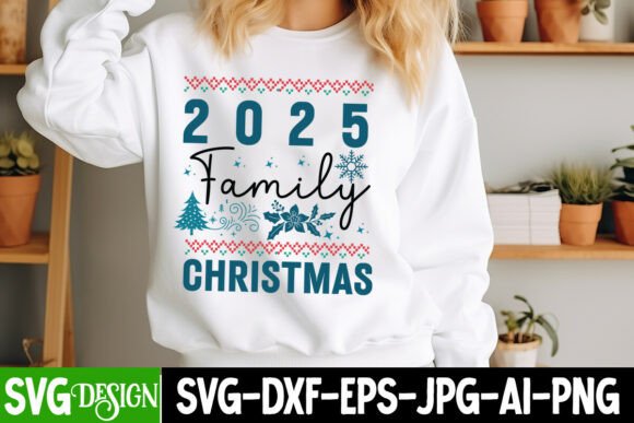 2025 Family Christmas SVG Design for T-Shirt Graphics