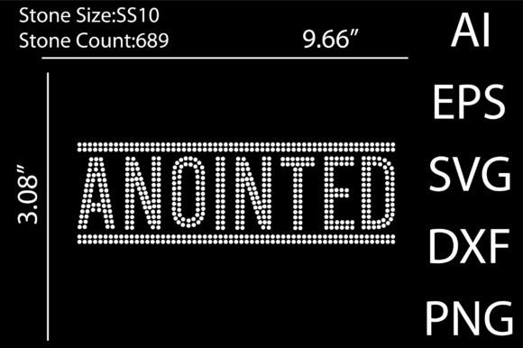 Anointed Rhinestone Templates for T-Shirt Designs and Graphics