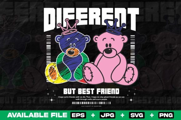 Best Friend Bear Couple - Svg for T-Shirt Designs
