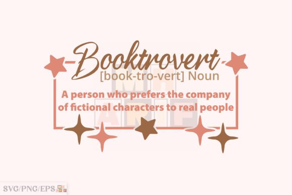 Book SVG Booktrovert T-shirt Design: A Graphic Gem for Marketers