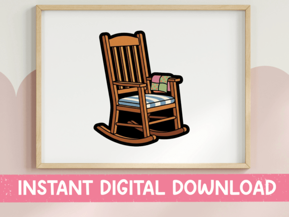 Classic Rocking Chair Graphics for T-Shirt Designs