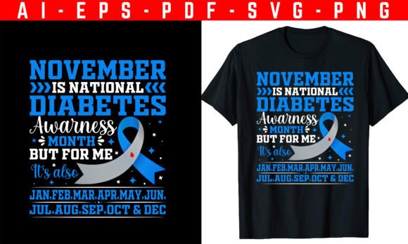 Diabetes Awareness Type 1 T-shirt Design for Graphics and T-Shirt Projects