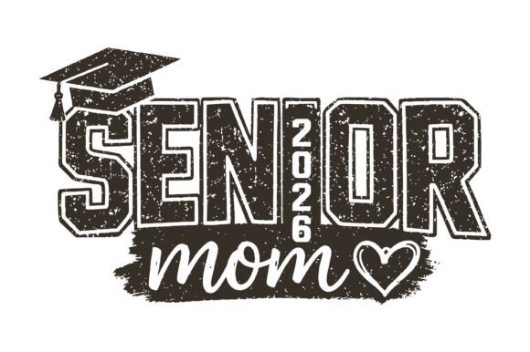 Distressed Senior Mom 2026 Graphics for T-Shirt Designs