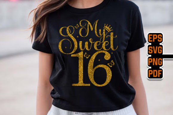 My Sweet 16 Birthday T-Shirt Design
