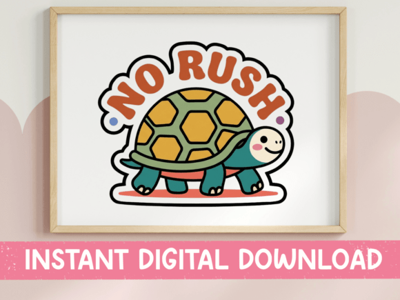 No Rush Turtle Graphics for T-Shirt Designs