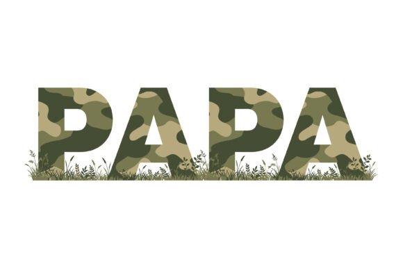Papa Camo Military Dad SVG: Graphics & T-Shirt Designs