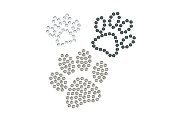 Rhinestone Template Design DOG TRACKS for T-Shirt Graphics