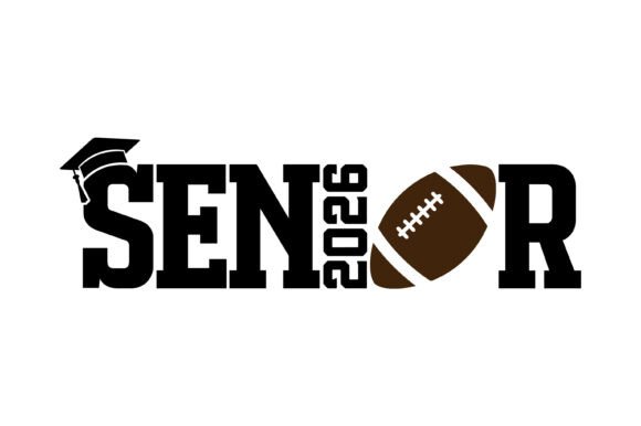Senior 2026 Football Design: Graphics for T-Shirt Designs