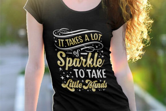 Sparkle Typography Design: Graphics for T-Shirt Designs