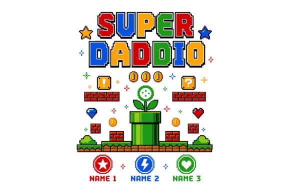 Super Daddi Custom Gaming Design: Graphics & T-Shirt Designs