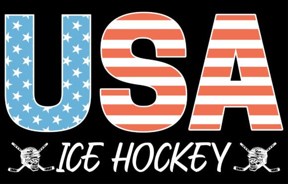 USA Ice Hockey T-shirt Design: A Bold Graphic for Local Brands